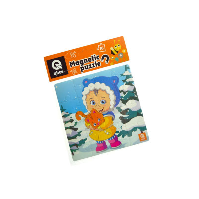 Пазли qbee "Сніжний Мяв" 16 елементів фомові магнітні QB200-003 Пазли qbee "Сніжний Мяв" 16 елементів фомові магнітні QB200-003