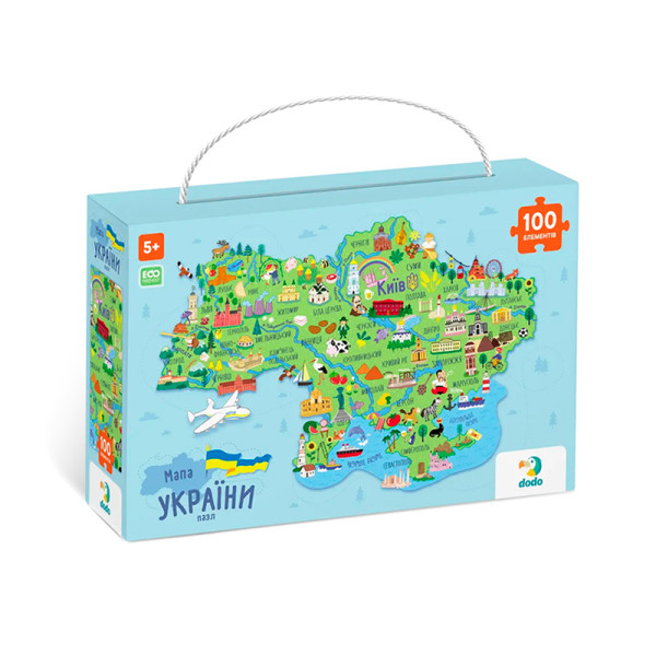 Пазл DoDo «Карта України» 100 елементів 300267 Пазл DoDo «Карта України» 100 елементів 300267