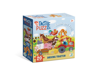 Пазл Dodo За кермом трактора з тактильними вставками 20 елементів 300658
