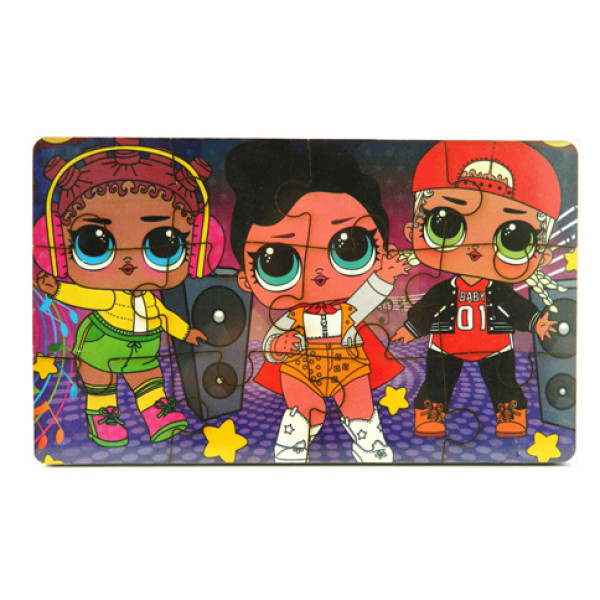 Пазл дерев'яний з підкладкою "Лол 2" WP0207