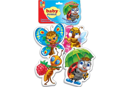 Бейбі пазли Vladi Toys 4 в 1 "Кумедні комахи" VT1106-82