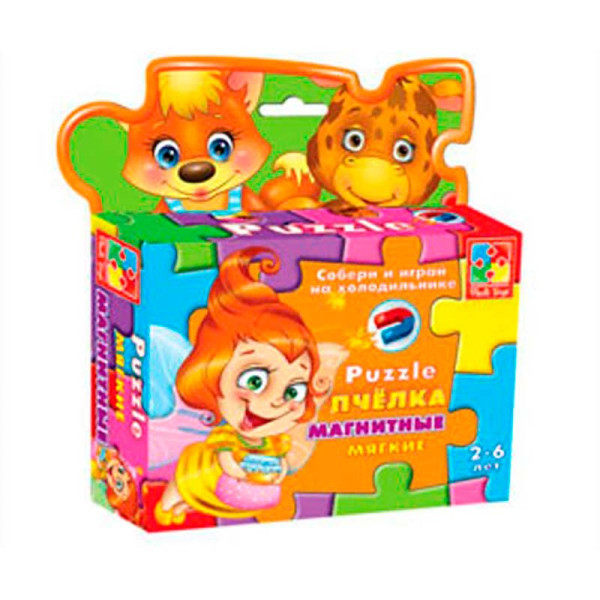 Магнітні фігурні пазли "Бджілка" VT1504-14 Магнітні фігурні пазли "Бджілка" VT1504-14