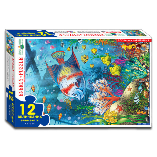 Пазл 12 ел. "Весела рибка" в кор. Эн.2029