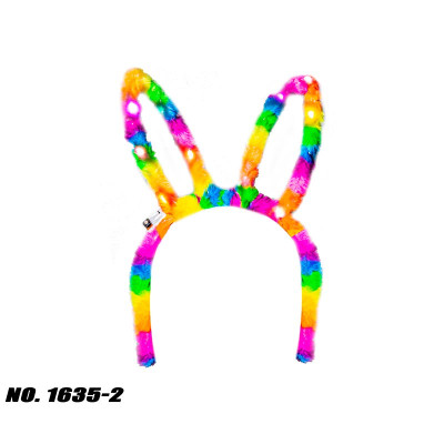 Обруч з вушками зайчика різнобарвний для дітей 1635-2