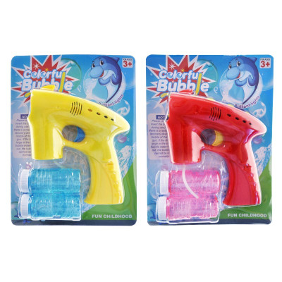 Пістолет з мильними бульбашками на батарейках на блістері 9618-21