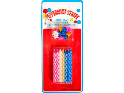 Набір свічок для торта 12 штук 51554 Набір свічок для торта 12 штук 51554