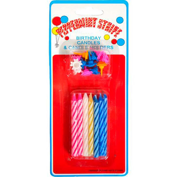 Набір свічок для торта 12 штук 51554 Набір свічок для торта 12 штук 51554