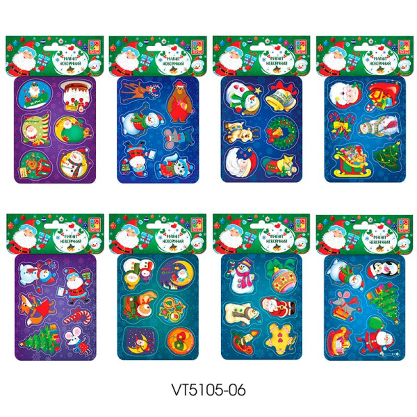Набір магнітів Vladi Toys Новорічний декоративно-сувенірний VT5105-06 Набір магнітів Vladi Toys Новорічний декоративно-сувенірний VT5105-06