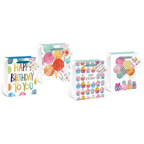 Пакет із картону подарунковий "Happy birthday" 280718 Пакет із картону подарунковий "Happy birthday" 280718