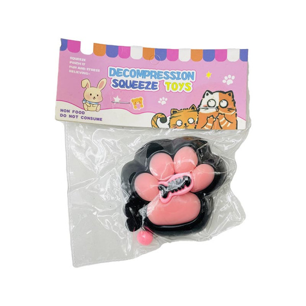 Сквіш Лапка-антистрес чорно-рожева st-73 Сквіш Лапка-антистрес чорно-рожева st-73