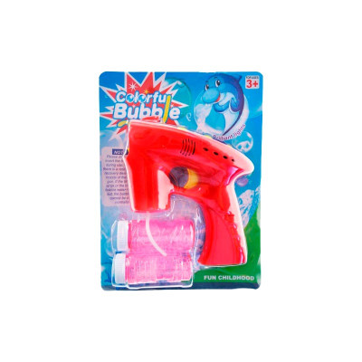 Пістолет з мильними бульбашками на батарейках на блістері 9618-21_Red