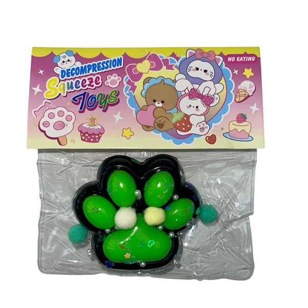 Лапки антистрес чорні Paw-2_Green Лапки антистрес чорні Paw-2_Green