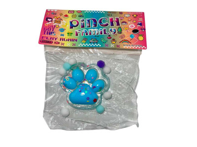 Лапка антистрес прозора з блакитним st-11