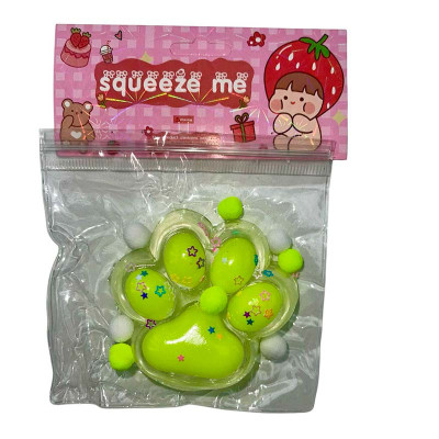 Лапка антистрес прозора з жовтим st-30 Лапка антистрес прозора з жовтим st-30