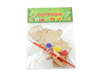 Дерев'яна іграшка на ялинку: Дід Мороз НГ1916 Дерев'яна іграшка на ялинку: Дід Мороз НГ1916