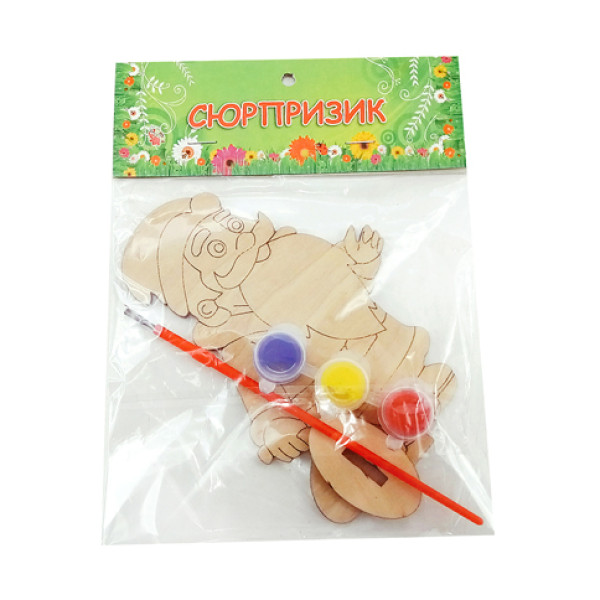 Дерев'яна іграшка на ялинку: Дід Мороз НГ1916 Дерев'яна іграшка на ялинку: Дід Мороз НГ1916