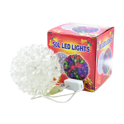 Електрогірлянда LED 50 ламп "Квіткова куля" 60см мультиколір, 220В, 50Гц NYA170004