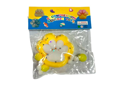 Лапка антистрес жовто-біла st-46 Лапка антистрес жовто-біла st-46