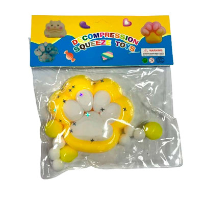 Лапка антистрес жовто-біла st-46