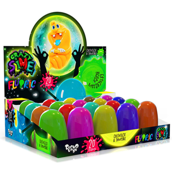 Слайм Danko Toys "Crazy Slime" Fluoric в колбі SLM-FL-01-01U Слайм Danko Toys "Crazy Slime" Fluoric в колбі SLM-FL-01-01U