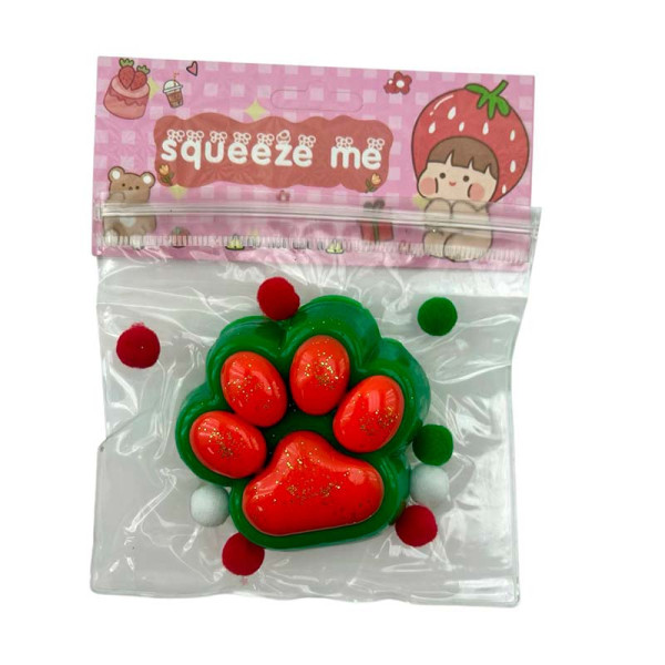 Лапка антистрес зелена з червоним st-10 Лапка антистрес зелена з червоним st-10