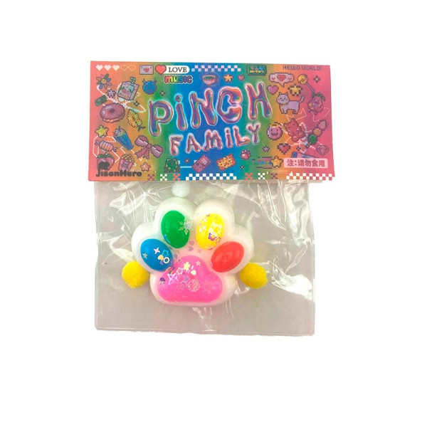 Лапка антистрес прозора матова різнокольорова st-20