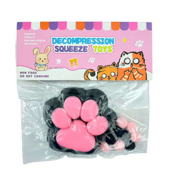 Лапки антистрес чорно-рожева st-61