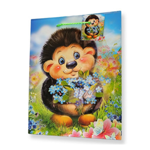 Пакет Їжачок із букетом 280195 Пакет Їжачок із букетом 280195