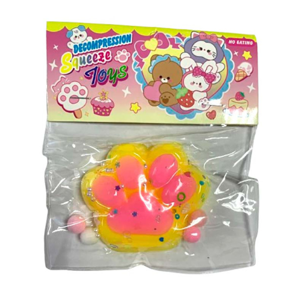 Лапка антистрес жовто-рожева st-47