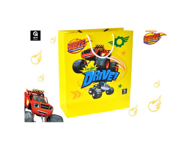 Подарунковий пакет qbee "Блиск і диво-машини" паперовий M QB004-103 Подарунковий пакет qbee "Блиск і диво-машини" паперовий M QB004-103