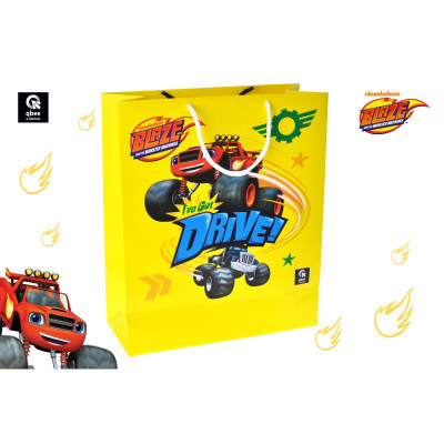 Подарунковий пакет qbee "Блиск і диво-машини" паперовий M QB004-103 Подарунковий пакет qbee "Блиск і диво-машини" паперовий M QB004-103