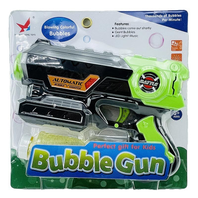 Іграшковий Пістолет стріляє мильними бульбашками зі світлом XH-031_Black Іграшковий Пістолет стріляє мильними бульбашками зі світлом XH-031_Black