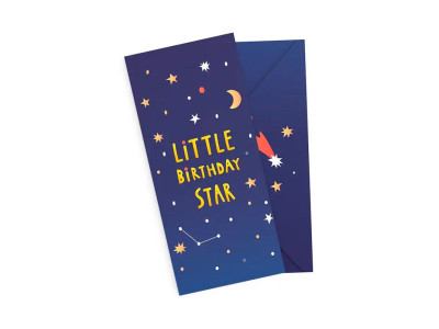 Подарунковий конверт FunMi "Little birthday star" синій 22497 Подарунковий конверт FunMi "Little birthday star" синій 22497
