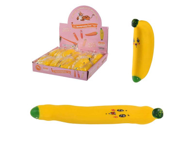 Іграшка антистрес-тягнучка банан з піском, 12 см AN6711