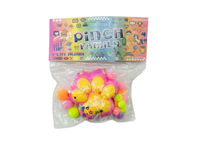 Сквіш Лапка-антистрес рожево-жовта st-78