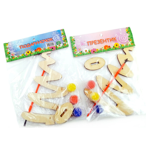 Деревяне забарвлення Новорічний презент: Ялинка фігурна