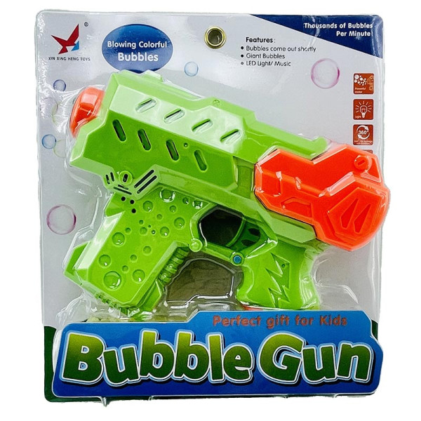 Іграшковий Пістолет стріляє мильними бульбашками зі світлом XH-031_Green