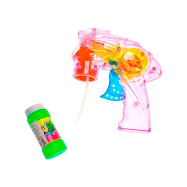 Пістолет з мильними бульбашками механічний 3F-1_Pink