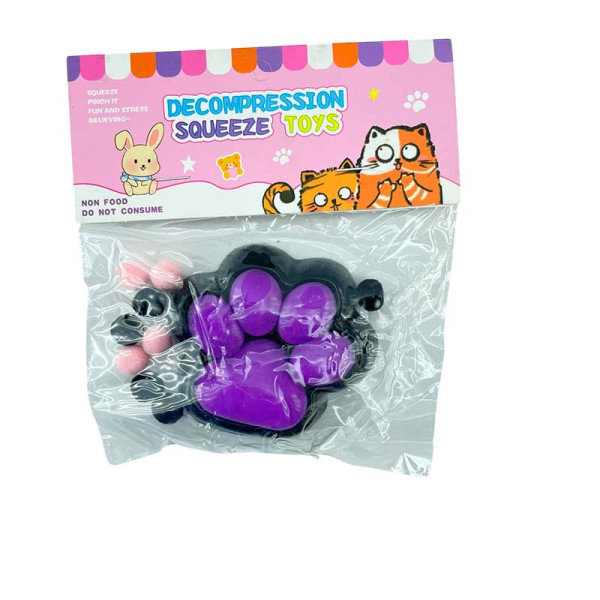 Лапки антистрес чорно-фіолетова st-64 Лапки антистрес чорно-фіолетова st-64