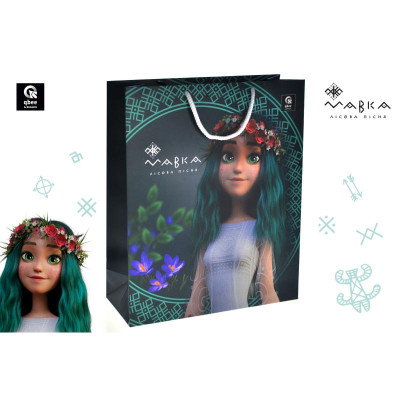 Подарунковий пакет qbee "Мавка" паперовий M QB004-105 Подарунковий пакет qbee "Мавка" паперовий M QB004-105