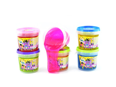 Лизун-антистрес ТМ Mr.Boo з глітером у відрі 500г 80047 Лизун-антистрес ТМ Mr.Boo з глітером у відрі 500г 80047