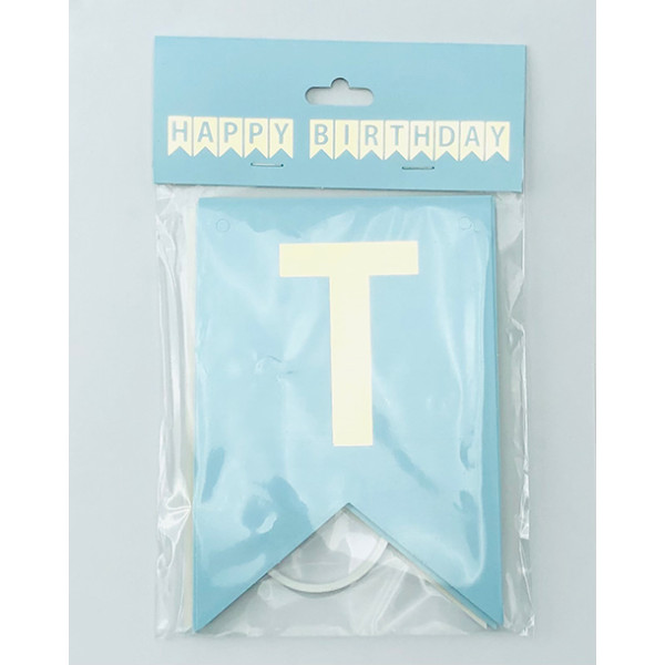 Гірлянда "Happy Birthday" блакитна RI16122004