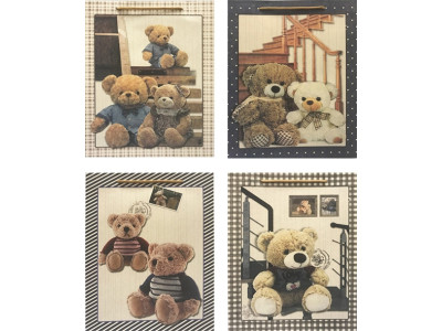 Подарунковий пакет "Ведмеді" 27х21х9 см 280748