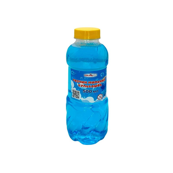 Розчин для мильних бульбашок Colorplast блакитний 500 мл 3405_Blue