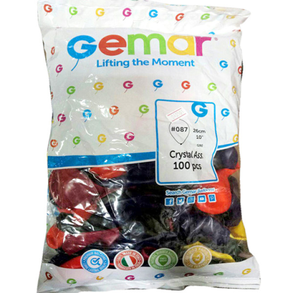 Куля латекс 10" кристал асорті G90 Куля латекс 10" кристал асорті G90