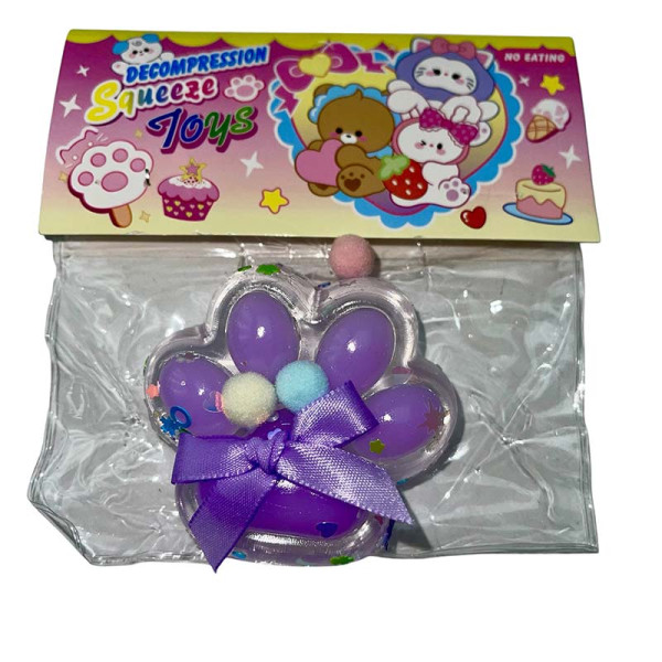 Лапки антистрес прозорі Paw-1_Violet