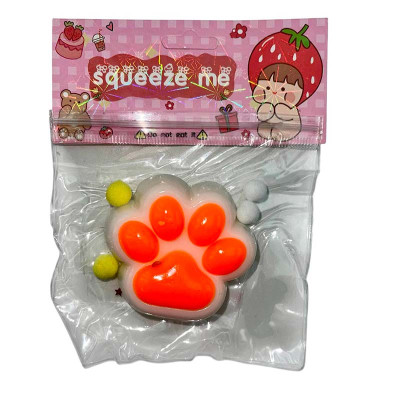 Лапка антистрес біла з помаранчовим st-26 Лапка антистрес біла з помаранчовим st-26