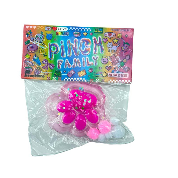 Лапки антистрес прозоро-рожева st-65