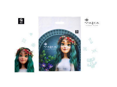 Подарунковий пакет qbee "Мавка" поліетиленовий L QB005-202 Подарунковий пакет qbee "Мавка" поліетиленовий L QB005-202