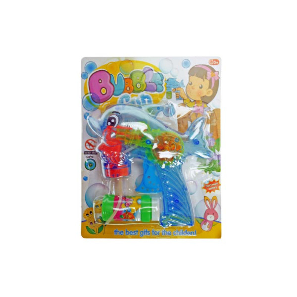 Пістолет з мильними бульбашками механічний на блістері 2види 2568 Пістолет з мильними бульбашками механічний на блістері 2види 2568